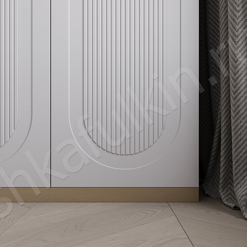 Изображение Шкаф Маурис Белый Неоклассика 5и створчатые Гостиная Для книг Для декора Для вещей 3