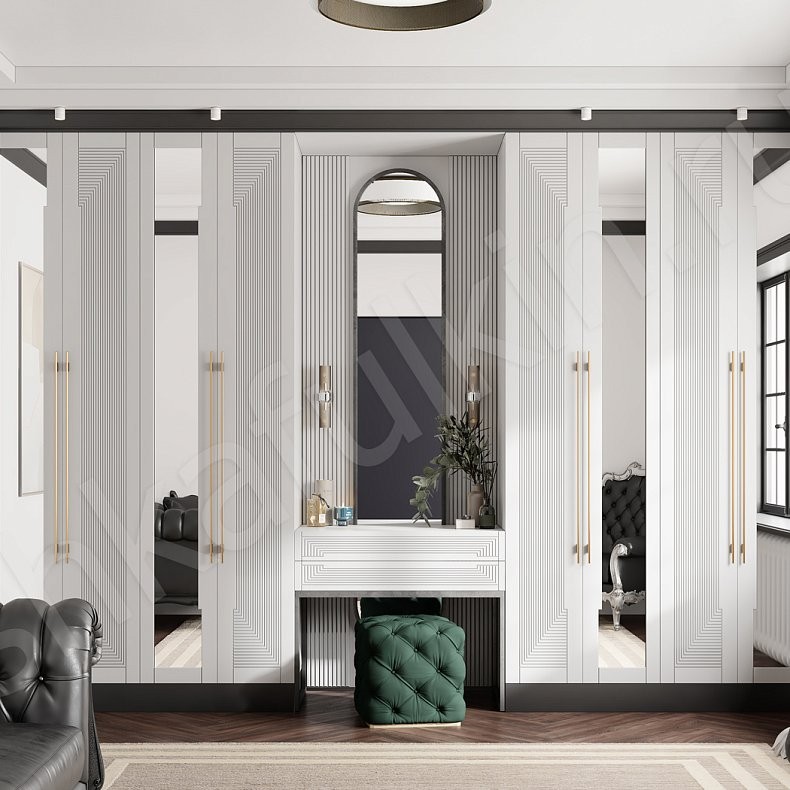 Шкаф Бергамо  Модерн 4х створчатые Спальня Для вещей 2