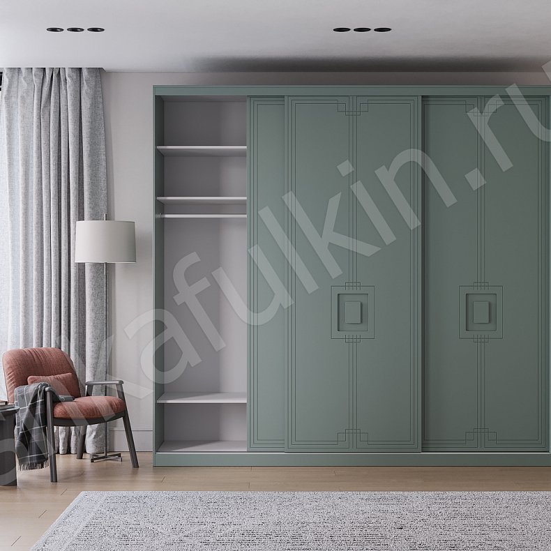 Шкаф-купе Метрополитан  Неоклассика 3х створчатые Гостиная Для вещей 4