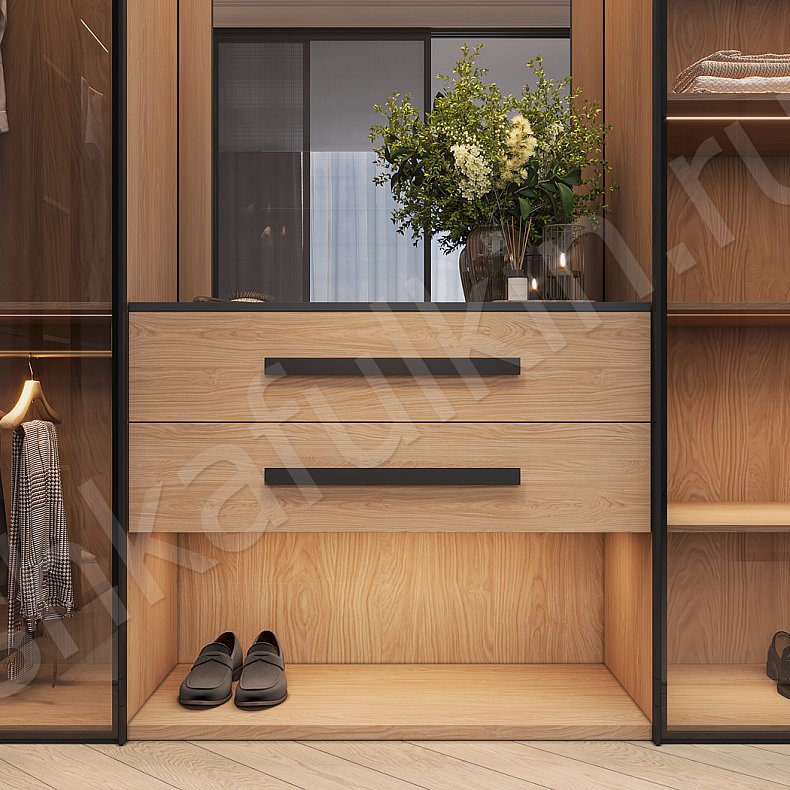 Гардеробная Перетти Древесный Современный  Гардеробная Для вещей Для белья 5