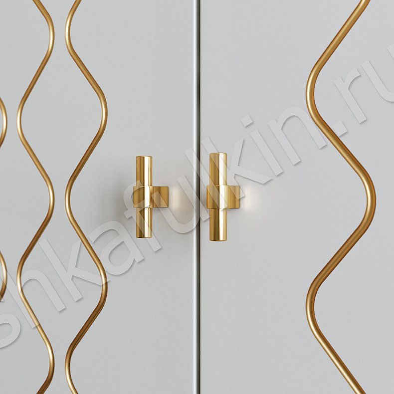 Изображение Распашной шкаф Кармен Светлые Золото Белый Классика 4х створчатые Гостиная Для вещей 6