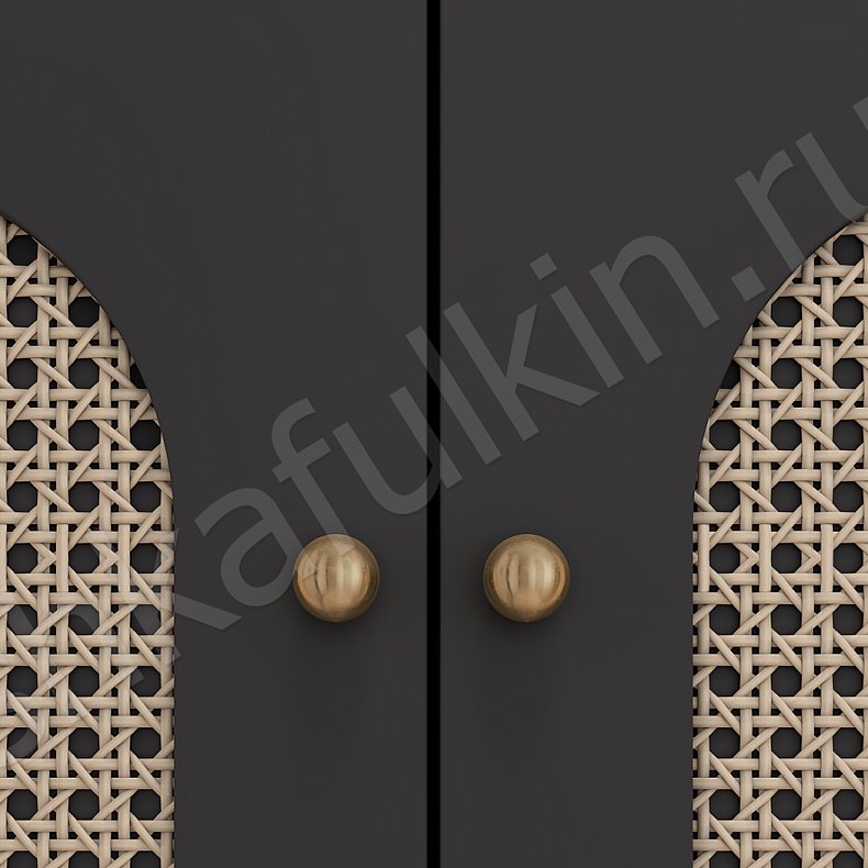 Прихожая Ялта Черный Коричневый Кантри 4х створчатые Прихожая Для вещей 4