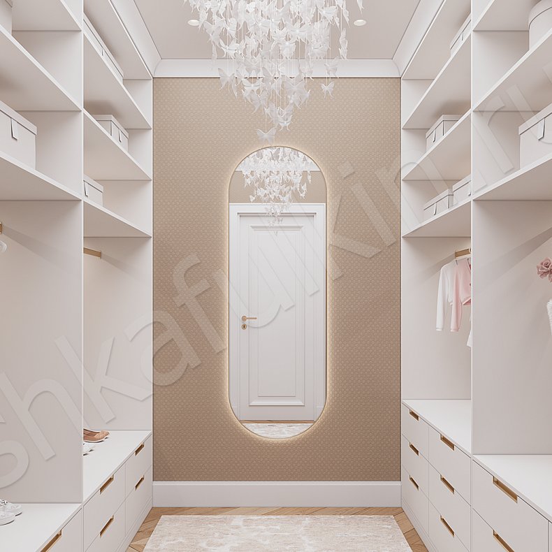 Гардеробная Мирабель Белый Современный  Гардеробная 