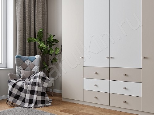 Корпусный шкаф Джерри Белый Прованс 4х створчатые Спальня 