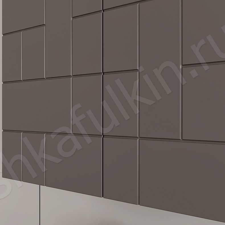 Изображение Стенка Честер Темные Серый Современный 4х створчатые Гостиная Для книг Под ТВ 7