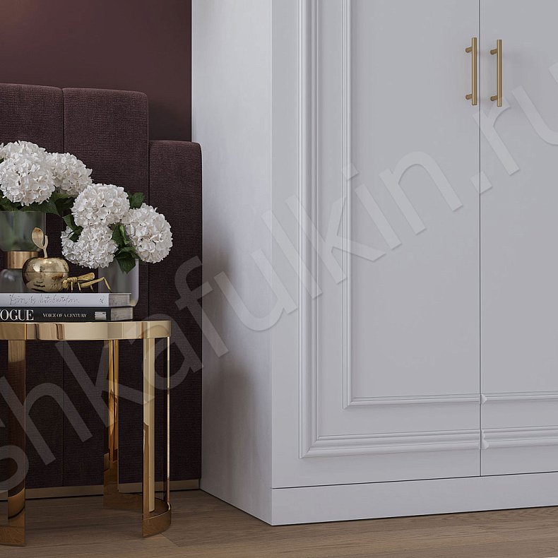 Спальня Джорджия Белый Светлые Неоклассика 4х створчатые Спальня Для белья Для вещей 3