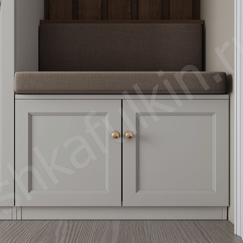 Прихожая Монтерри Светлые Белый Неоклассика 3х створчатые Прихожая Для вещей 2