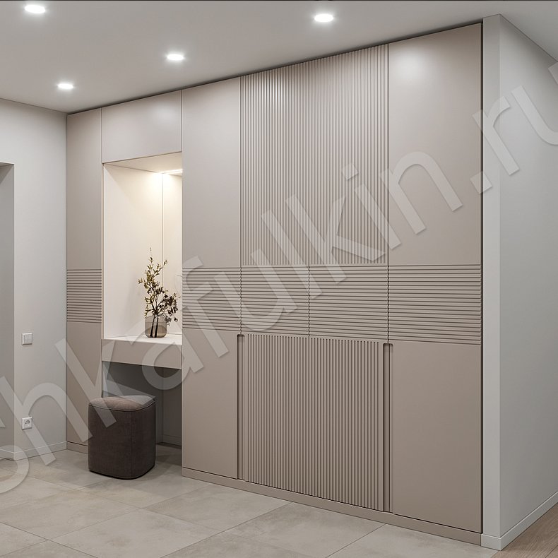 Прихожая Лонгер Коричневый Светлые Минимализм 5и створчатые Прихожая Для вещей