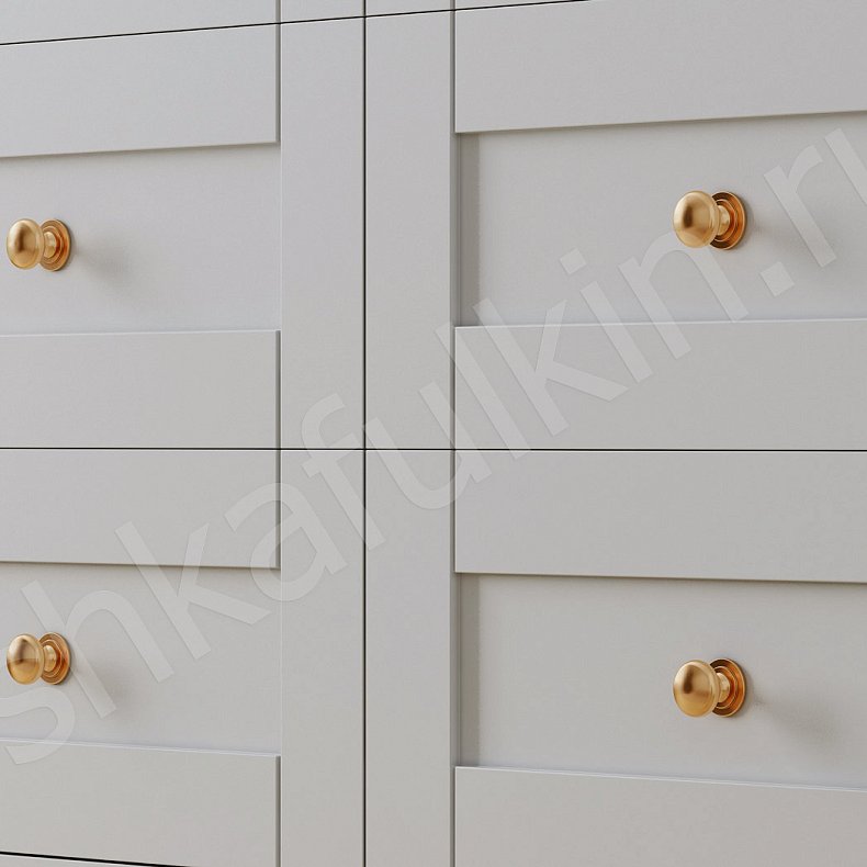 Изображение Шкаф-витрина Рамонес Светлые Белый Неоклассика 5и створчатые Гостиная Для книг 4