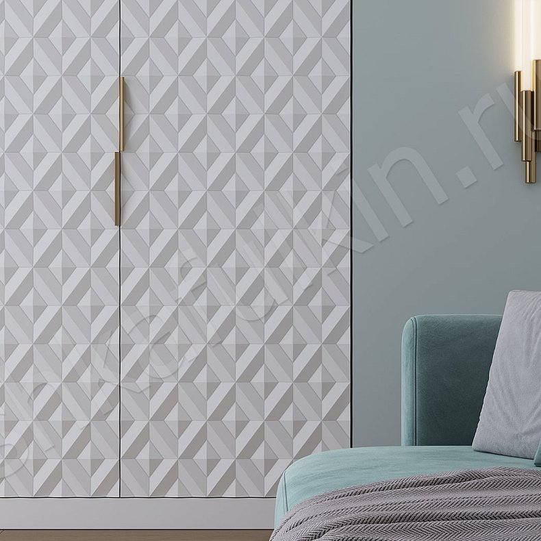 Изображение Шкаф Эльма Белый Светлые Неоклассика 4х створчатые Гостиная Для вещей 3