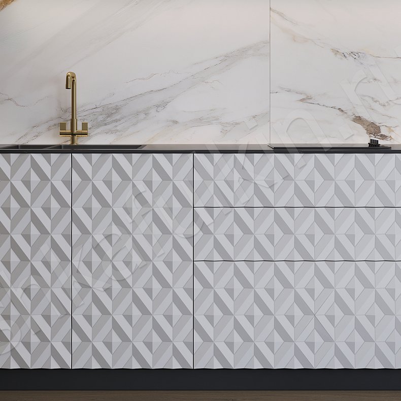 Изображение Кухня Эльма Светлые Древесный Белый Неоклассика   Для посуды 3