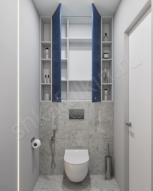 Мебель в санузел Честер Синий Светлые Современный   Для вещей 1