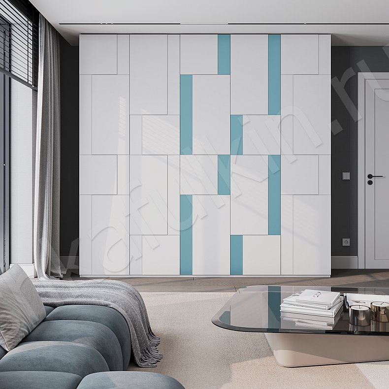 Шкаф Атлеш Цветной Современный 5и створчатые Гостиная Для вещей 1