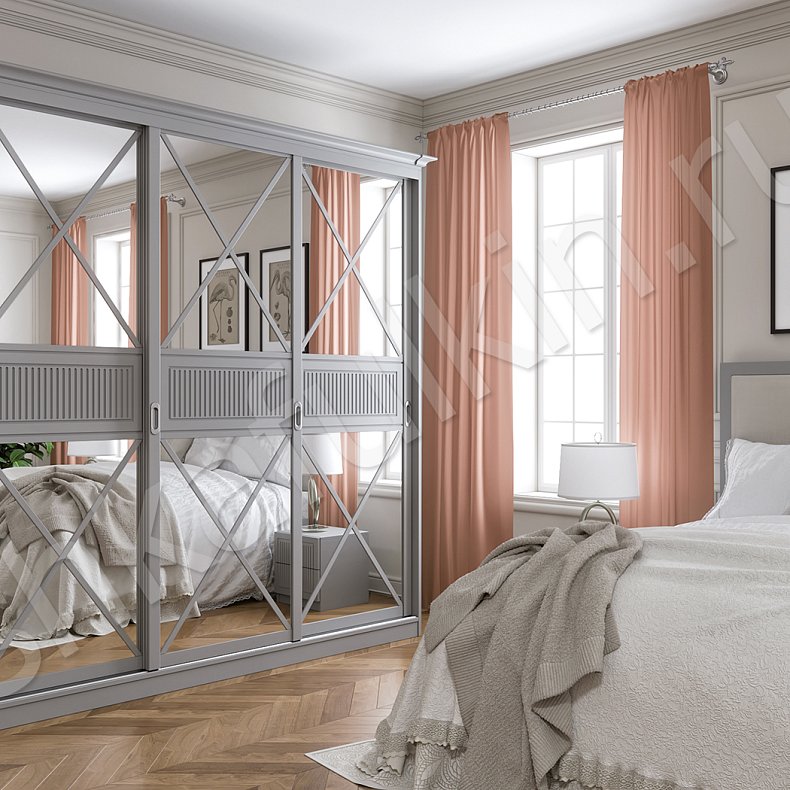 Изображение Шкаф-купе Версаль  Классика 3х створчатые Спальня Для вещей 5