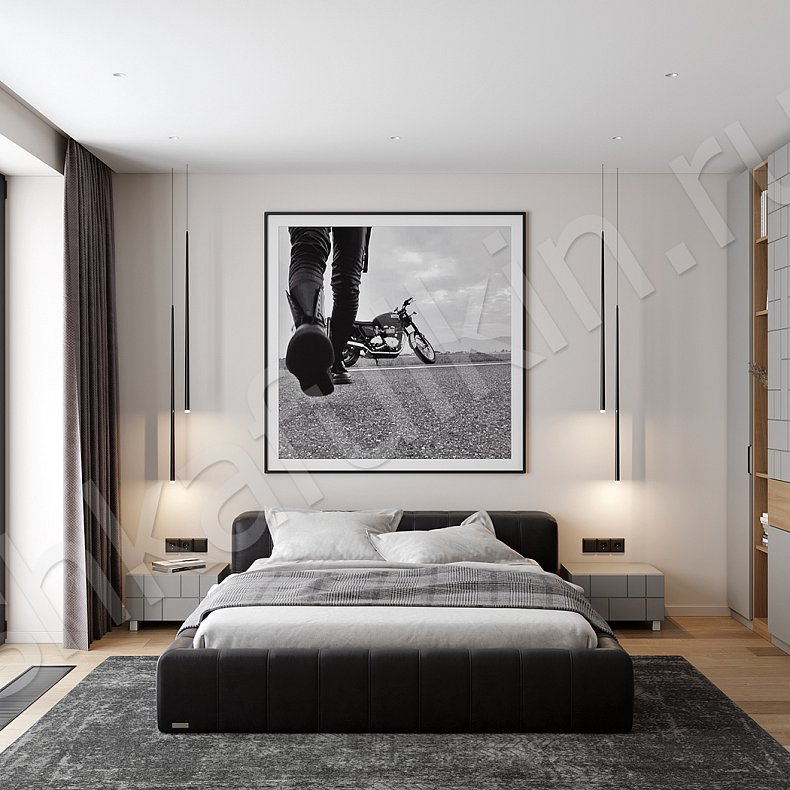 Шкаф Честер Древесный Светлые Серый Модерн 4х створчатые Спальня Для декора Для вещей 1