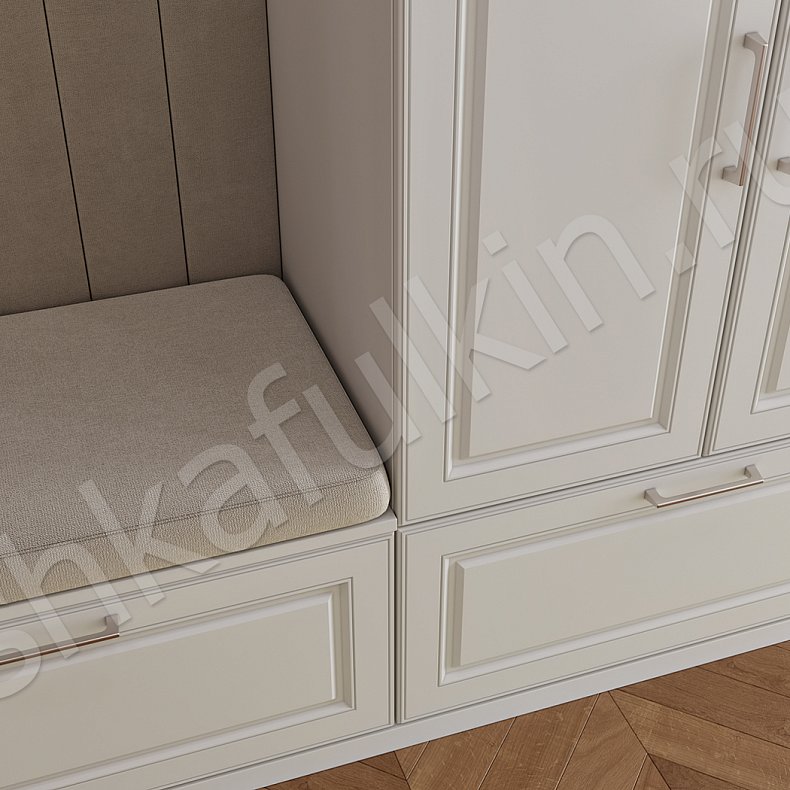 Прихожая Алиана Белый Светлые Классика 2х створчатые Прихожая Для вещей 7