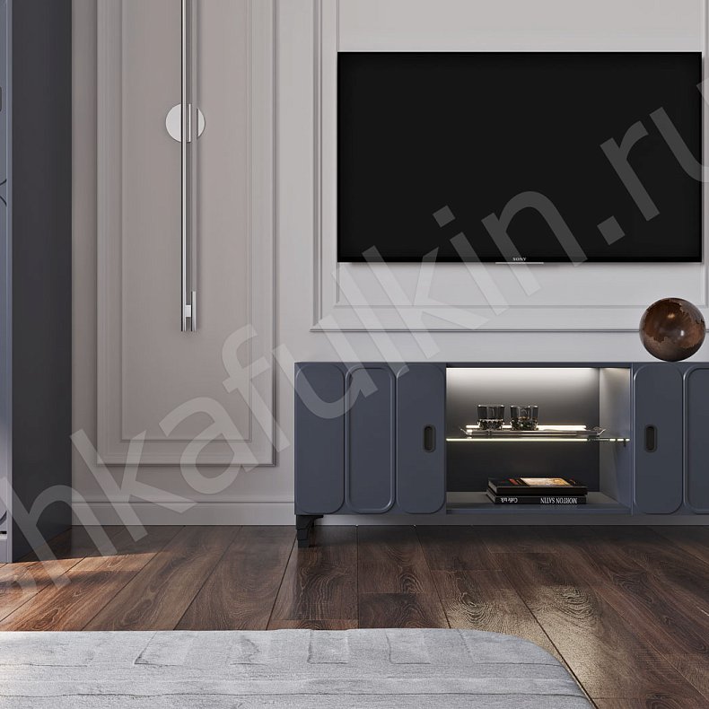 Корпусный шкаф-купе Битман Темные Современный 2х створчатые Гостиная Для вещей 5