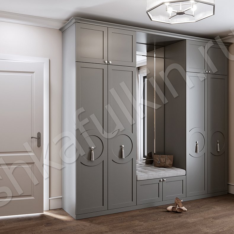 Изображение Прихожая Агава Цветной Серый Зеленый Классика 4х створчатые Коридор Для вещей 2