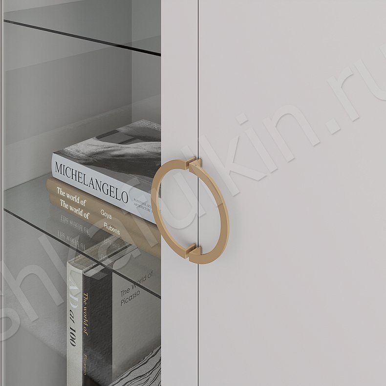 Изображение Стенка Маркиза Зеленый Светлые Синий Коричневый Цветной Белый Неоклассика 2х створчатые Гостиная Под ТВ Для декора Для книг 14