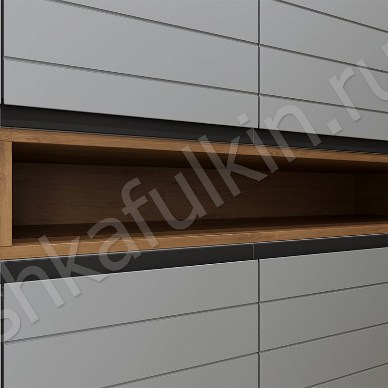 Изображение Прихожая Теодор Светлые Серый Хай-тек 4х створчатые Прихожая Для вещей 8