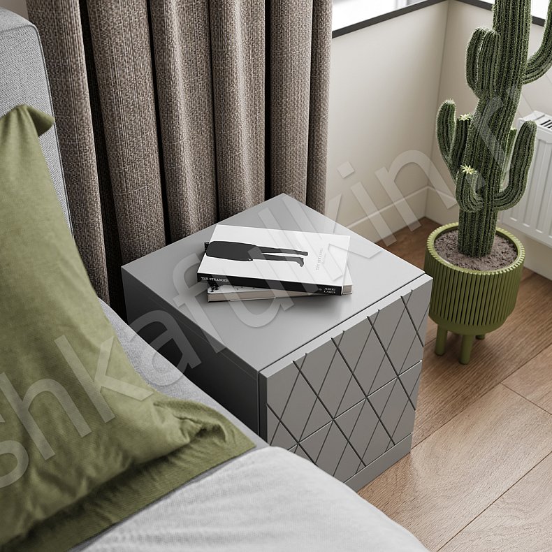 Изображение Шкаф Дианта Серый Светлые Современный 5и створчатые Спальня Для вещей 4