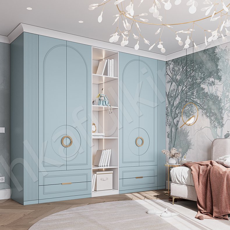 Детская Маура  Неоклассика 6и створчатые Детская Для книг Для вещей 9