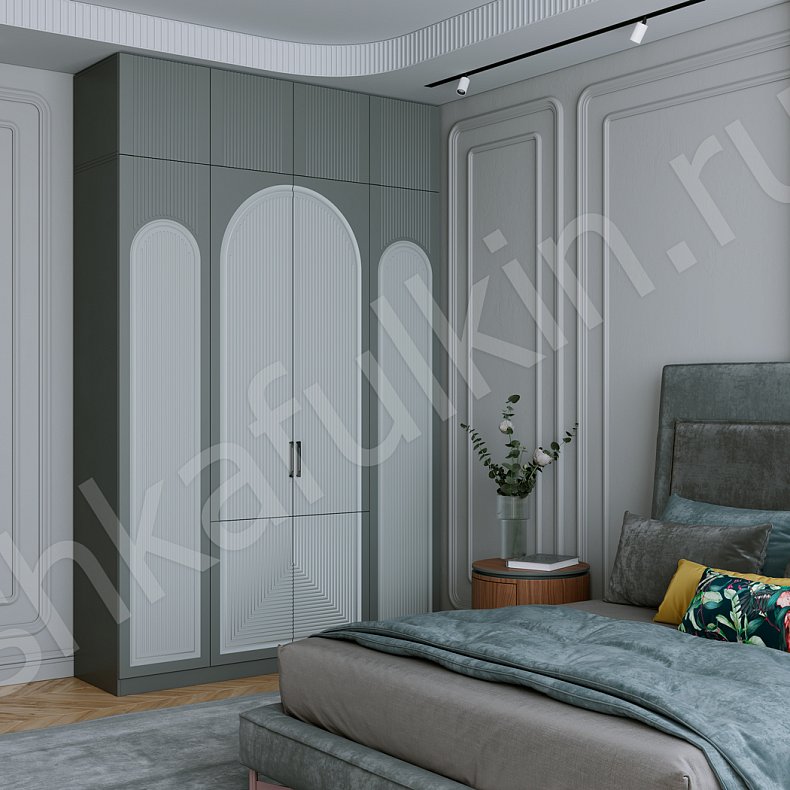 Шкаф Пандора Белый Цветной Серый Современный 4х створчатые Спальня Для вещей