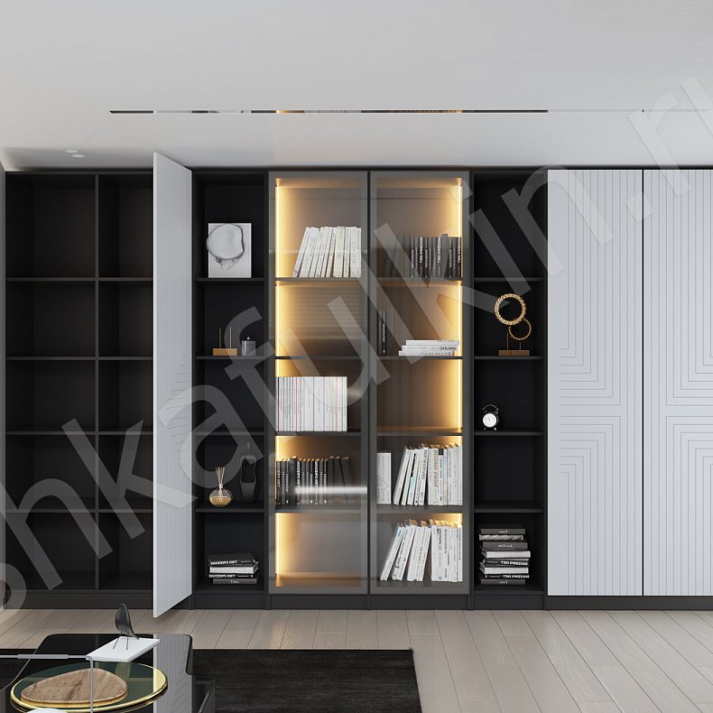 Шкаф Тильда Белый Неоклассика 6и створчатые Спальня Для вещей Для посуды Для книг 2