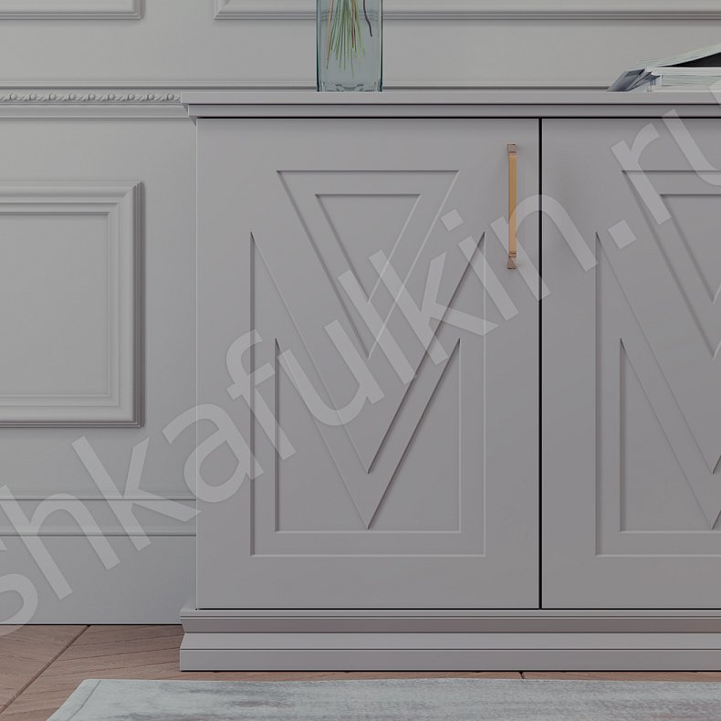 Изображение Гарнитур Синема Белый Светлые Современный 4х створчатые Гостиная Для вещей 5