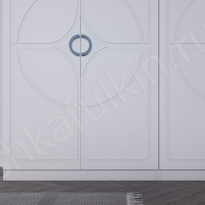 Изображение Шкаф Кимберли Белый Светлые Современный 4х створчатые Спальня Для вещей 9