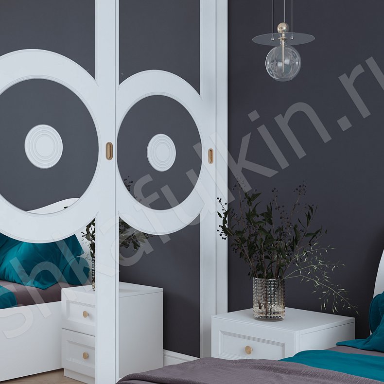 Коллекция Виктория Белый Светлые Неоклассика 3х створчатые Спальня Для вещей 2