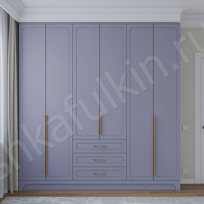 Изображение Гарнитур Жантиль Цветной Синий Светлые Неоклассика 6и створчатые Детская Для белья Для вещей 1