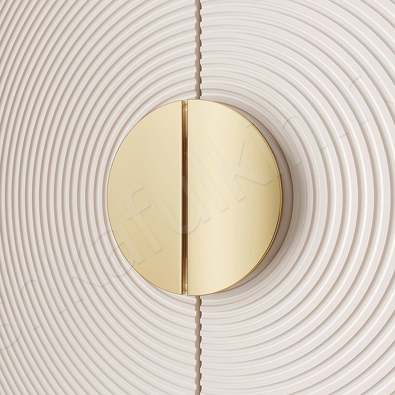 Изображение Шкаф Ришелье Коричневый Светлые Неоклассика 2х створчатые Гостиная Для книг Для декора Под ТВ 4