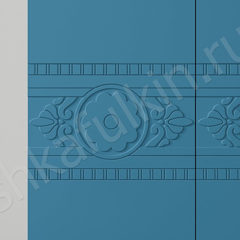 Изображение Шкаф Денница Зеленый Светлые Синий Розовый Красный Цветной Этнический 4х створчатые Гостиная Для вещей Для белья 5