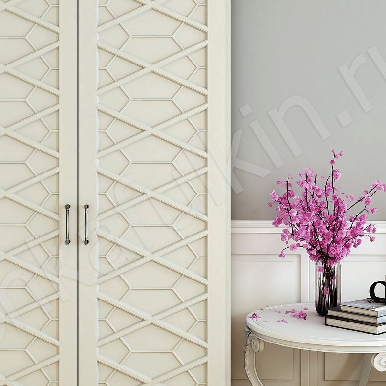 Угловой шкаф Бенедикт Белый Светлые Классика 6и створчатые Спальня Для вещей 6