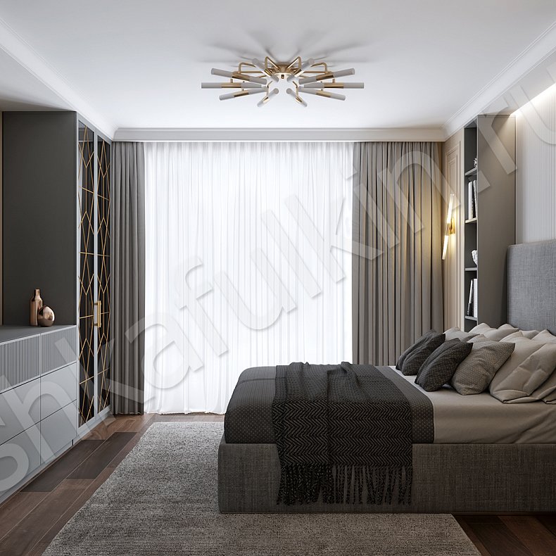 Стенка Квадро Белый Черный Цветной Темные Золото Современный 4х створчатые Спальня Под ТВ Для вещей 8