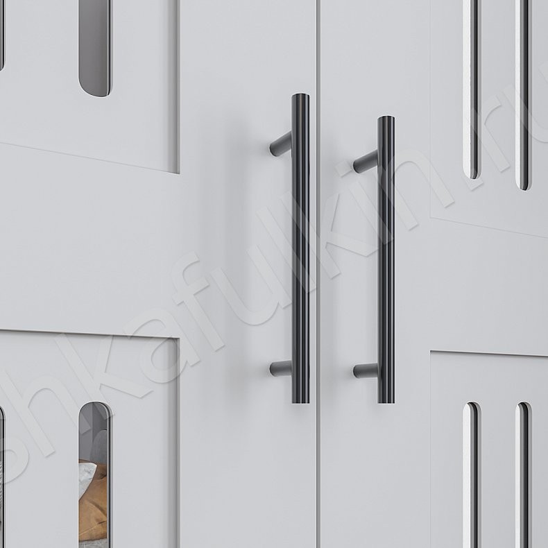 Шкаф Сандерс Белый Скандинавский 4х створчатые Спальня Для вещей 3