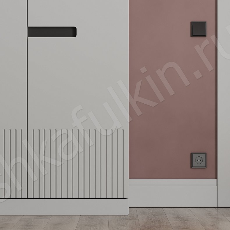 Изображение Прихожая Эллинг Белый Светлые Минимализм 3х створчатые Прихожая Для вещей 3