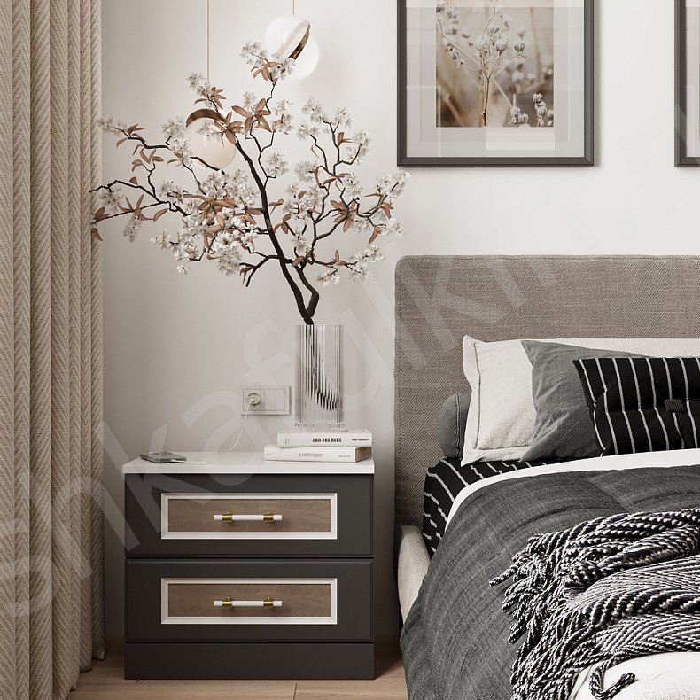 Гарнитур Доминго Коричневый Древесный Современный 2х створчатые Спальня Для вещей 5