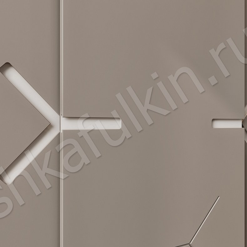 Шкаф-купе Трецента Коричневый Светлые Хай-тек 3х створчатые Гостиная Для вещей 4