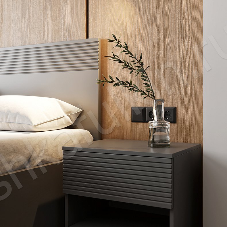 Изображение Гарнитур Шондер Серый Современный 4х створчатые Спальня Для вещей 6