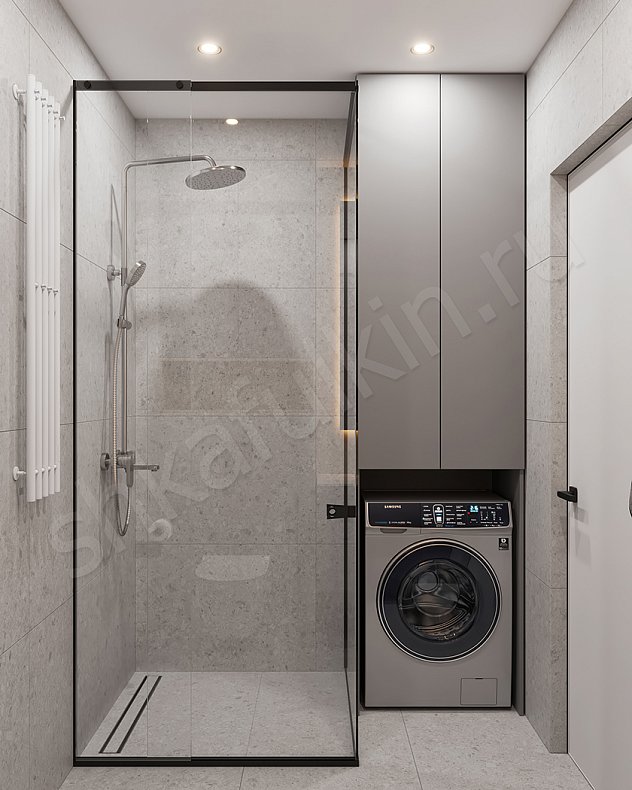 Мебель в санузел Дидро Серый Светлые Современный   Для вещей 1