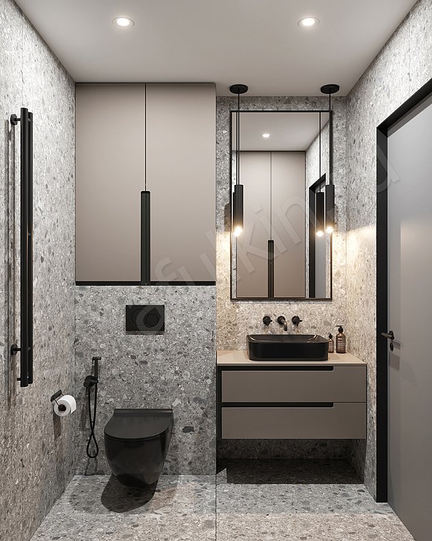 Мебель в ванную Доренго Светлые Коричневый Минимализм   Для вещей