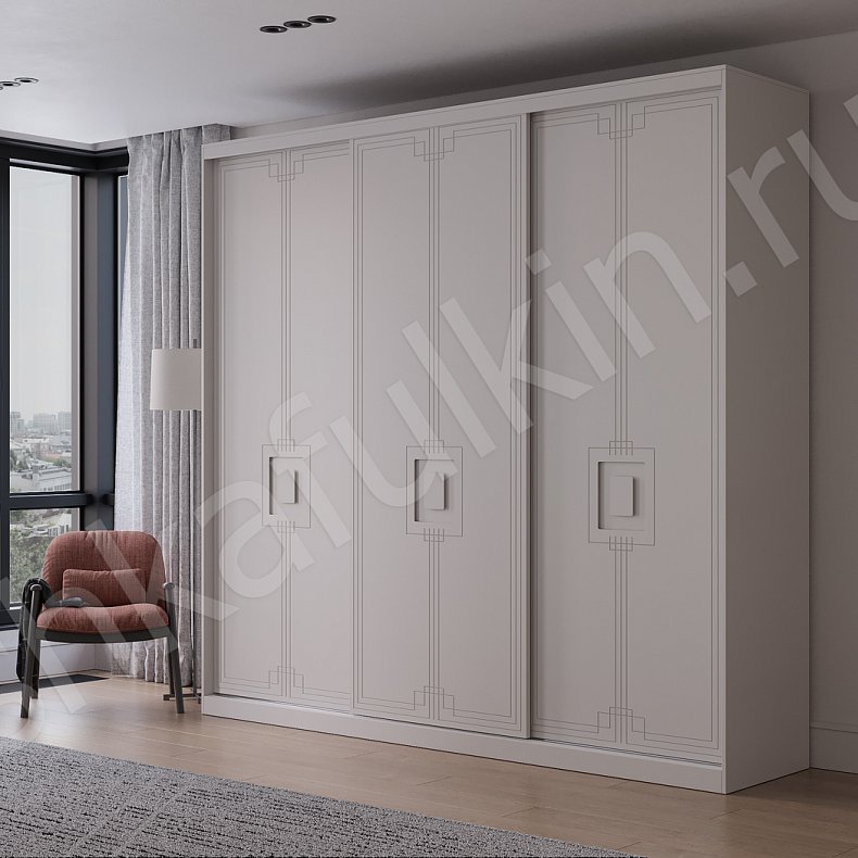 Шкаф-купе Метрополитан  Неоклассика 3х створчатые Гостиная Для вещей 3