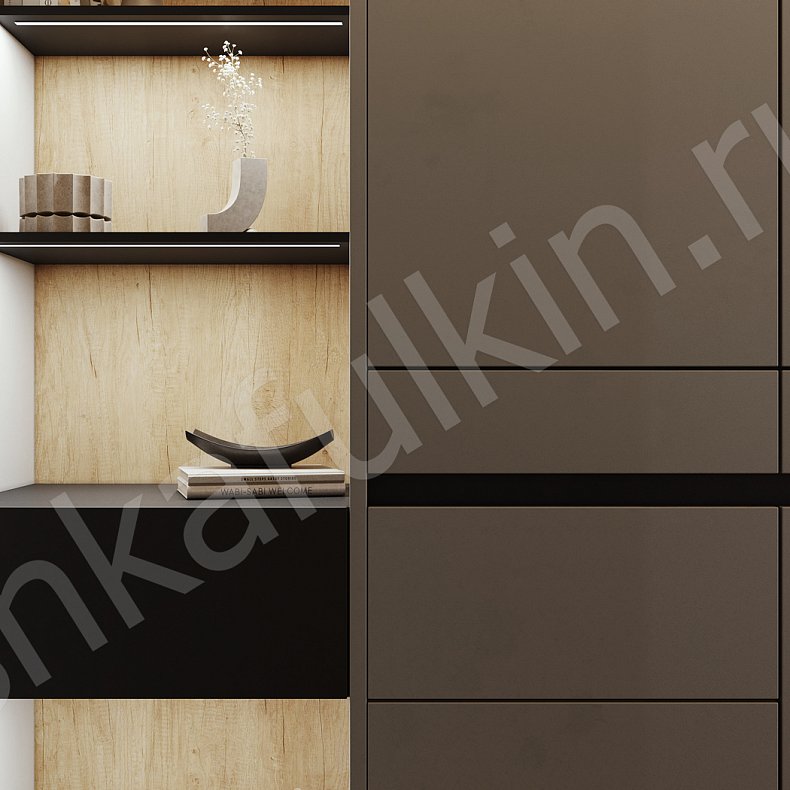 Прихожая Трофи Темные Серый Минимализм 4х створчатые Прихожая Для вещей 5