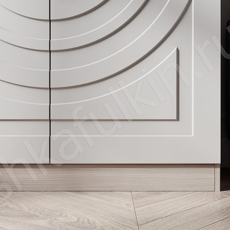 Изображение Детская Линдор Светлые Серый Неоклассика 2х створчатые Детская Для книг Для вещей 3