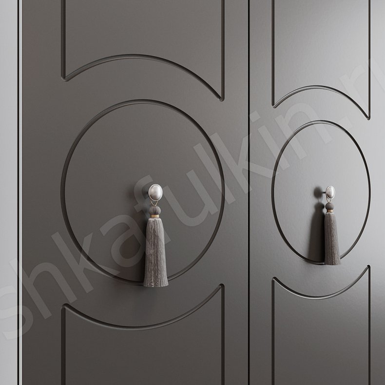 Шкаф в прихожую Агава Ола Серый Темные Классика 4х створчатые Коридор Для вещей 2