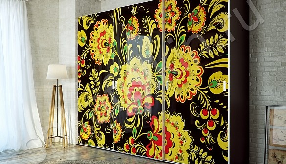 Корпусный шкаф-купе Хохлома