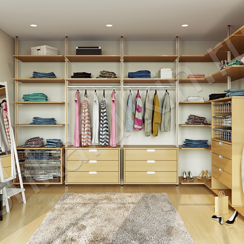 Гардеробная Милена Древесный Минимализм  Гардеробная 