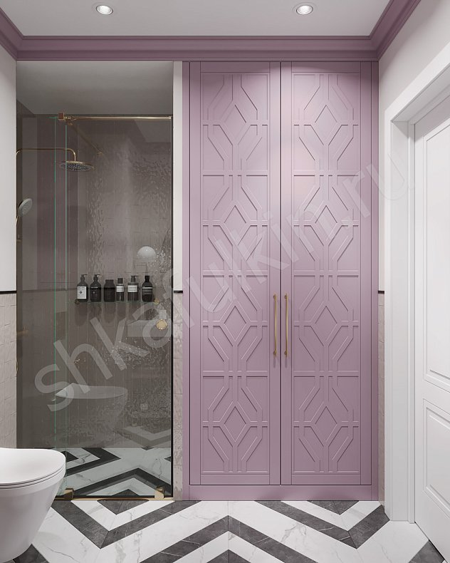 Изображение Мебель в ванную Ореанда Светлые Розовый Цветной Неоклассика Для вещей 2